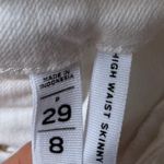 Loft White Sailor High Waist Skinny Crop Jeans Photo 9