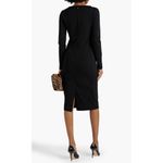 Max Mara Black Onore Long Sleeve Jersey Midi Dress Size 12 Photo 1
