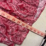 Bit & Bridle  Shirt Dress Red White Paisley Waist Tie Festival Western Medium Photo 3