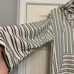 Acemi  Off White Black Stripes Sz Large Pullover Hoodie.          2630 Photo 1