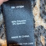 Ali Miles Cardigan Blouse Women's Size Petite Small Cheetah Open‎ Front Black Photo 3