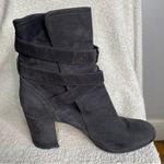 Gianvito Rossi  Buckle Suede Booties Charcoal Gray Size‎ 40.5 Photo 4