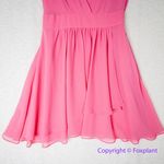 Vintage chiffon pink dress faux wrap top and skirt ā lace, size 150/80A Photo 3