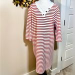 Draper James  Mariner Nautical Stripe V-Neck T-Shirt Dress - Size 1X💛 Photo 9