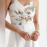 EXPRESS - Floral Pleated Linen-Blend Tie Strap Cami Photo 1