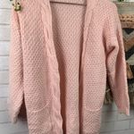 Vintage Style Boho Cable Knit Sweater Cardigan Size M Photo 4