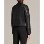 ALLSAINTS Esher‎ Leather Biker Jacket Size 2 Black Photo 6