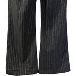 Sunny Leigh  Women's Size 8 Black Pinstripe Pants Flared Metallic Detail Photo 5