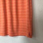 Talbots T By  Orange Striped Textured Terry Cloth Knee Length Shirt Dress Size S Photo 7