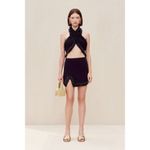 Cult Gaia Arvid Short Knit Skirt in Evening Blue X-Small New Womens Beaded Mini Photo 14