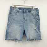 Old Navy Sky Hi Extra High Rise Distressed Loose Button Fly Jean Shorts Size 16 Photo 1