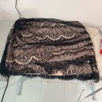 Free People NWT Zoey black lace nude lined ruched mini skirt size 12 Photo 12