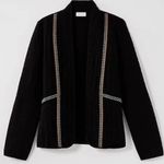 J.Jill $159 PURE JILL Seersucker Jacket Plus 2X Open Quilted Embroidered Lagenlook Boho Photo 0