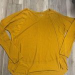 Free People  style waffle knit Mustard yellow long sleeve top size large Photo 0