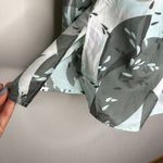 NWOT Cadeau Maternity Leaf Abstract Blouse Silk Blend in Shades of Green Size M Size M Photo 4