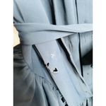 OSMAN YOUSEFZADA Blue Twill Ruffle Button Front Parachute Sleeve Shirt Dress 8 Photo 5