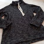 J. Crew Cowl Neck Black Grey & White Marled Drawstring Sweater NWT Size undefined Photo 6