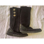 UGG  Australia S/N 5819 Black Knit Cuff‎ Booties Womens Size 8 Photo 1