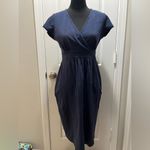 Boden Navy Cotton Blend Dress Size 6 6R Blue Photo 1