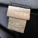 Chico's Black Petite Ankle Pants Gold Button Hem Stretch Pull-On 1.5P 10P Photo 6