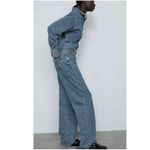 ZARA  Blue Long Denim Jumpsuit - S Photo 2