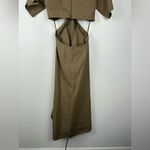 ALC Frank A.L.C. Georgia Cut Out Plunge Neck Button Down Midi Shirt Dress Sz 6 Photo 8