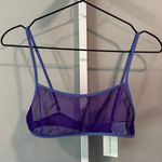 Dries Van Noten  Cutie‎ Fitted Sheer Mesh Bra Top Purple Blue XS Photo 3