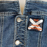 OOAK Miss Etam Reworked vintage denim jacket, y2k, sz L/XL, stretchy Blue Photo 3