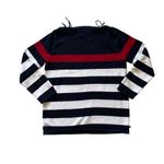 Lauren Ralph Lauren Striped Knit Sweater Navy Red white 100% cotton Pullover XL Blue Photo 6