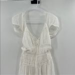 Free People  Feeling Bonita Midi Dress Ivory Tie Back White NWT Size Large Photo 4