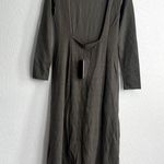 Who What Wear Jade Square-Back A-Line LS Dress in Olive Green, Size XL NWT Photo 4