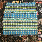 J.Crew The Pencil Skirt Turquoise Blue Green Brown White Straight Cotton 12 Photo 0