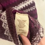 Free People  Women's Purple Fair‎ Isle V-Neck Long Tunic Sweater Dress Medium Photo 4