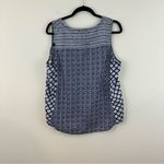 Fat Face Navy and White Patterned Sleeveless Blouse 100% Cotton Size 12 Women's Blue Photo 6
