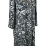 Soma  Paisley Black White Long Sleeve Small Dress Photo 2