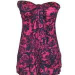 PacSun  Gray with Pink Tube Strapless Tan Top Sz Small Photo 0