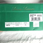 Lauren Lorraine  Martha Silver Rhinestone Slip On Wedge Sandal Size 6.5 NIB Photo 5