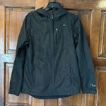 Women's Paradox Hooded Black Polka Dot Rain Jacket Waterproof Size Small Coat Photo 0