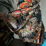 Vintage 90’s Tropical Faux Wrap Skirt Tan Size 10 Photo 3