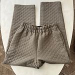 ZARA Khaki Green Quilted Slouchy Sweatpant Pants Pockets Size Small Photo 4