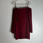 Lulus  dress Small Berry‎ Red Wine Body Con Long Sleeve Off Shoulder Mini CP Photo 1
