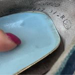 Vintage 60s Qualicraft navy blue suede velvet mod chunk heel round toe shoes Size 8 Photo 7