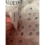 Loewe White Cotton Eyelet Square Neck Half Sleeve Top Blouse Made in Italy Photo 2