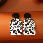 🌸 4 for $20 Elegant Halloween Acrylic Drop & Dangle Earrings for Women White Photo 5