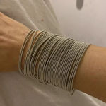 Boutique NEW 2 mm‎ Platinum Plated Stainless Steel 316L Stackable Guitar String Bracelets Photo 4