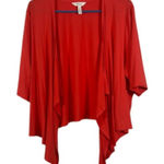 Soma  Open Front Cardigan 3/4 Sleeve Orange/Red XXL EUC #0756-VEG Photo 0