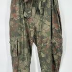 Madeline Womens Floral Camo Cargo Pants Boho Belted Tropical Crop 14P Petite Green Photo 0