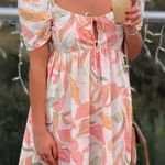 Abercrombie & Fitch BOGO Keyhole Babydoll Floral Mini Dress Small Tall Photo 0