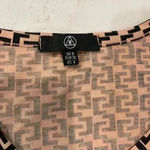 Missguided Brown and Black Geometric Print Short Sleeve Henley Bodysuit Womens 4 Photo 2