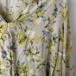 Unique spectrum  Blouse Peasant XL Floral‎ Button Front 3/4 Sleeve Rayon Top Photo 4